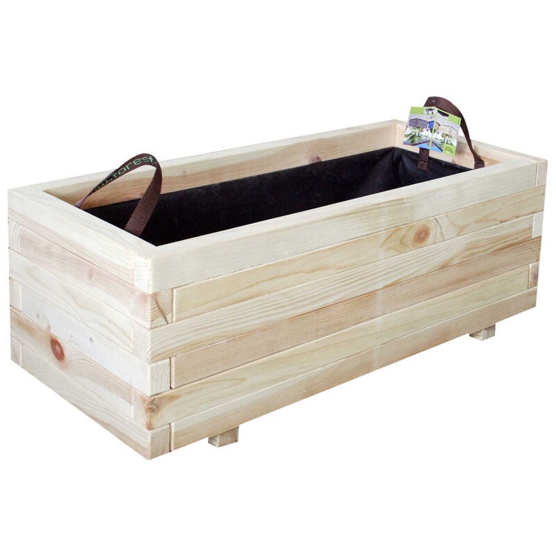 Bac à fleurs en bois Bardane 90 x 40 x 33 cm