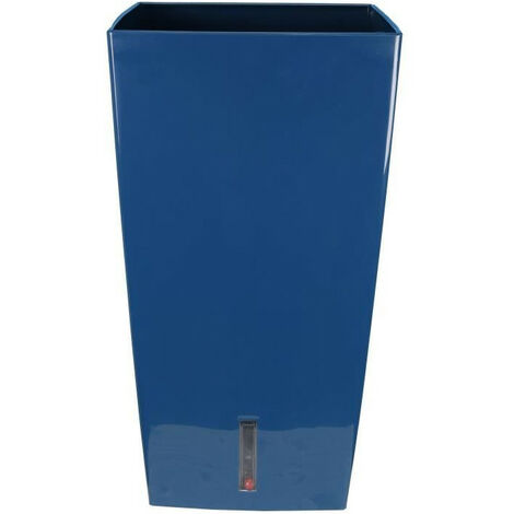 Riss – Bac à fleurs carré 52x52 cm – Plastique EVA bleu – Résistant aux intempéries et UV – Capacité 31 litres pour plantations variées