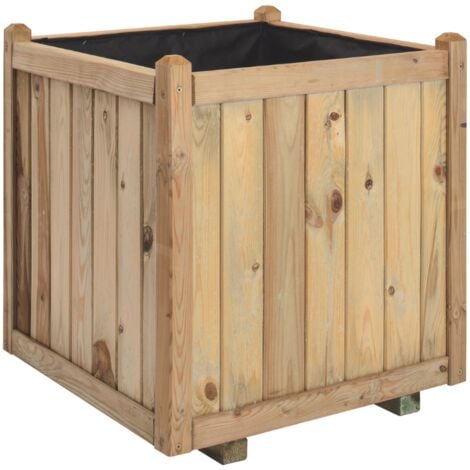 JARDIPOLYS Vendôme carré | 60 x 60 cm l 138 Litres - bois