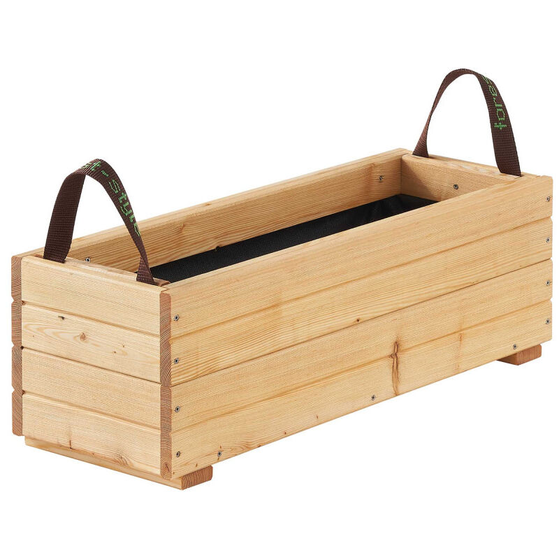 Bac à fleurs en bois mélèze 60 x 22 x 20 cm Freya