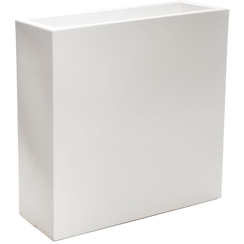 Junco Jardinière rectangulaire et haute pour l'intérieur et l'extérieur Pour plantes et fleurs Très résistante au passage du temps. Fabriqué en