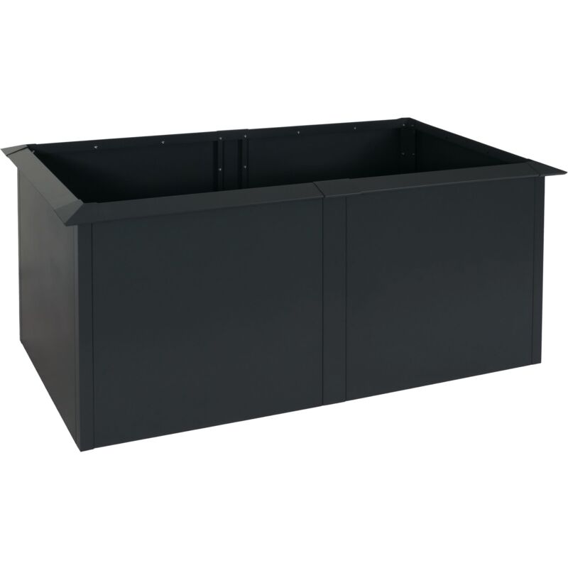 Jardinière sur pied HHG 394, Jardinière sur pied en métal bac à légumes bac à fleurs bac à plantes, bord escargot 78x170x90cm fer 52kg, anthracite