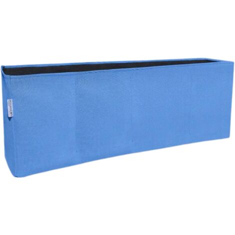 Bac à fleurs jardinière haute 100 cm – Couleur bleu – Matériaux recyclés – Circulation d'air optimale pour racines – Contenance 82L