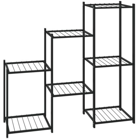 Bac à fleurs - Jardinière pour extérieur/intérieur jardin terrasse balcon - 83x25x80 cm Noir Fer Chic-759345