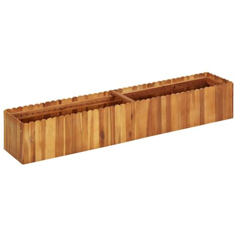 Bac à fleurs - Jardinière pour extérieur/intérieur jardin terrasse balcon - Lit surélevé de jardin 150x30x25 cm Bois massif d'acacia Chic-998990