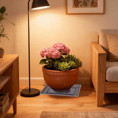 Bac à Fleurs Rectangulaire avec Soucoupe Grand Format - Design Épuré et Élégant avec Système de Drainage - Pot pour Succulentes Renforcé en Plastique Recyclé Durable - 1 Pièce