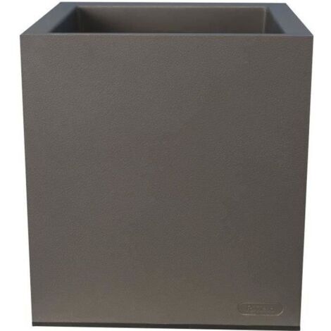 Bac a fleurs - RIVIERA - Granit - 29,5x29,5x33,5 cm - Gris