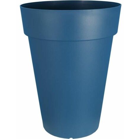 Bac a fleurs RIVIERA SOLEILLA - Plastique - Hauteur 66 cm - Bleu