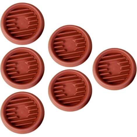 Bac à fleurs rouge brique diamètre intérieur 15.5 cm 6 ronds en plastique adapté aux plantes bac de drainage épais