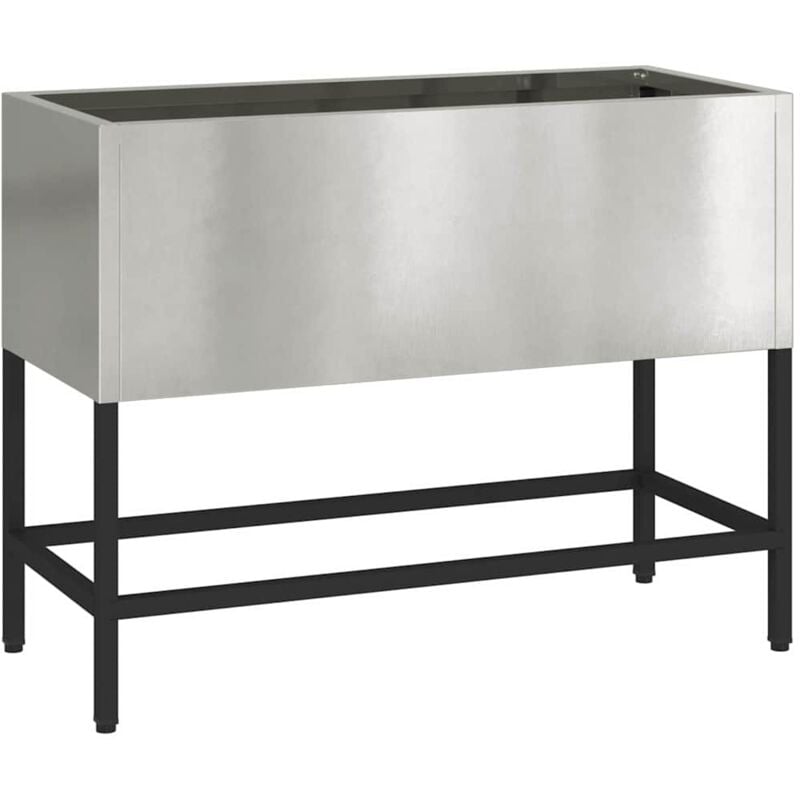 Vidaxl - Jardinier surélevé 60x26x45 cm en acier inoxydable