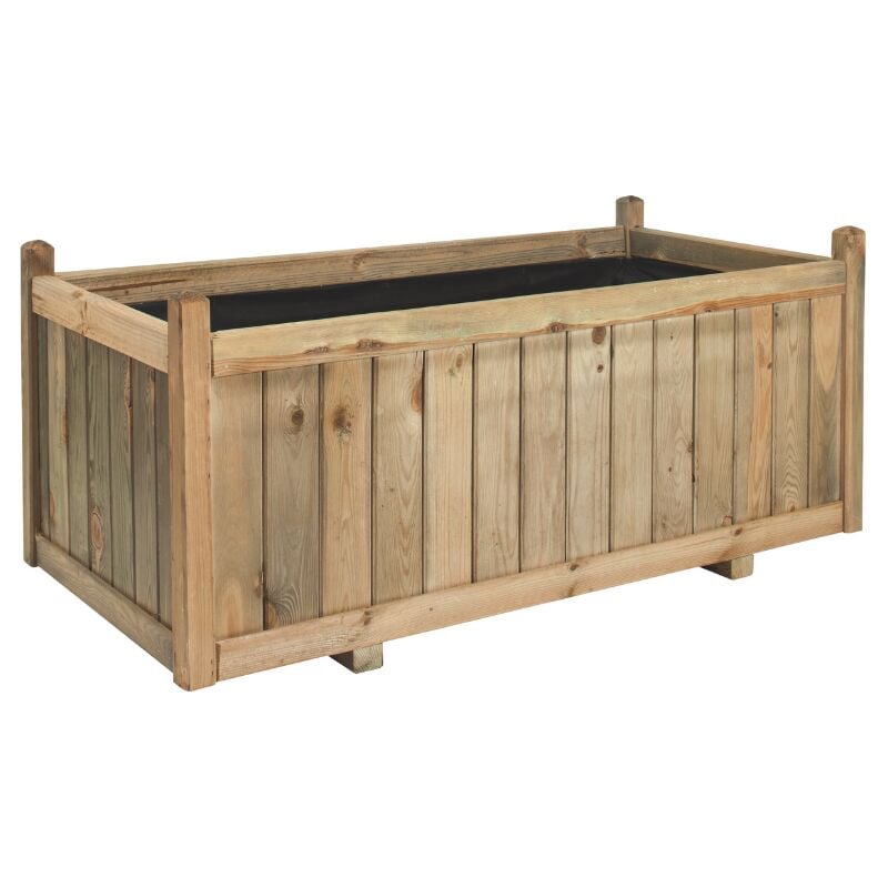 Jardipolys - Bac à fleurs en bois vendome 220 l -120 x 60 x H50 cm