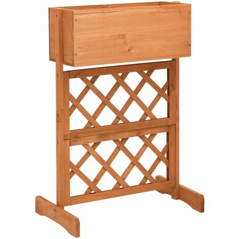 Bac à fleurs,Jardinière à treillis de jardin Orange 45x30x74cm Bois de sapin -85308