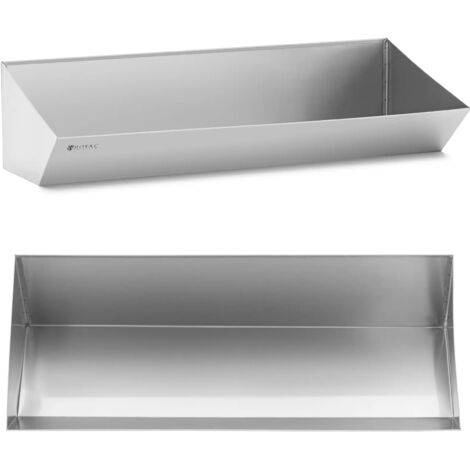 ROYAL CATERING Bac à frites Inox 80 x 30 cm compatible lave-vaisselle Réserve-frites inox