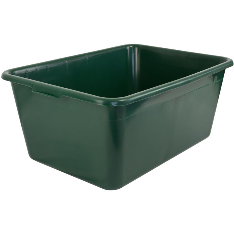 Petigi - Bac à gibier, bac à nourriture, bac à mortier, bac en plastique, bac à eau, réservoir d'eau, 65 l / 90 l, vert, multi bac