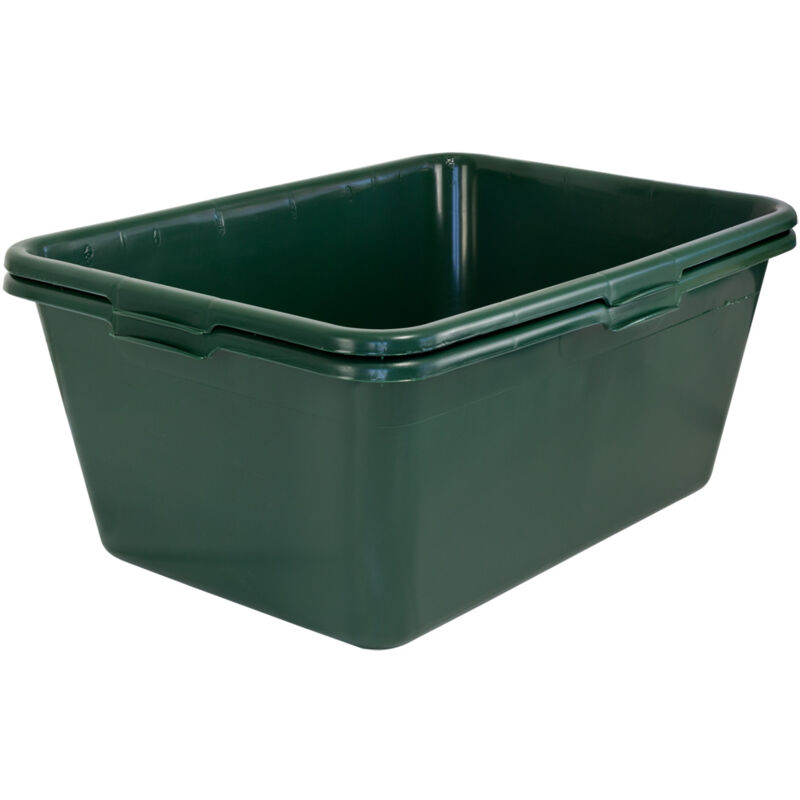 Bac à gibier, bac à nourriture, bac à mortier, bac en plastique, bac à eau, réservoir d'eau, 65 l / 90 l, vert, multi bac Petigi