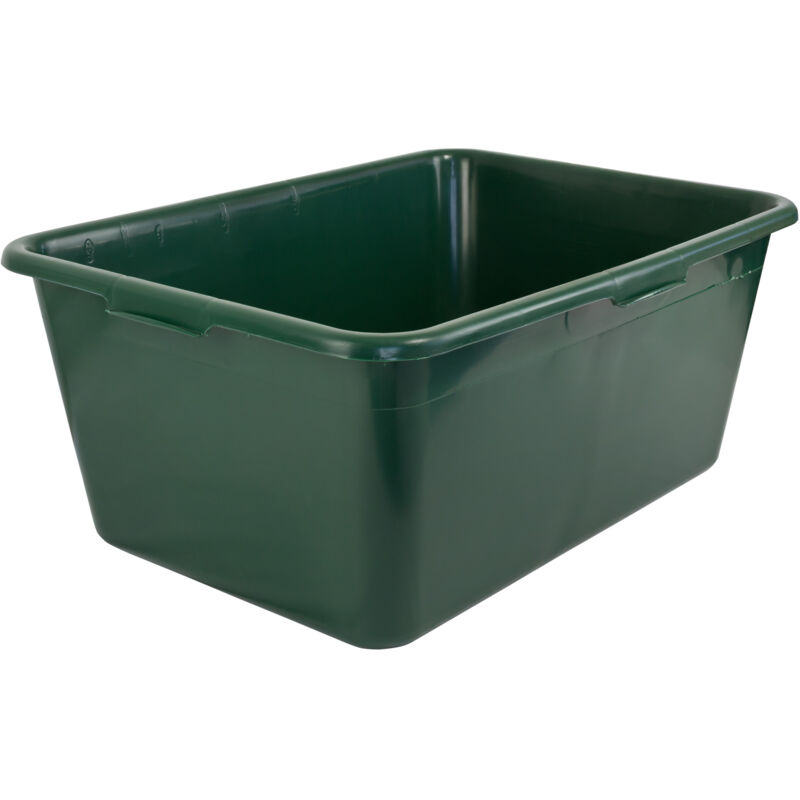 Petigi - Bac à gibier, bac à nourriture, bac à mortier, bac en plastique, bac à eau, réservoir d'eau, 65 l / 90 l, vert, multi bac