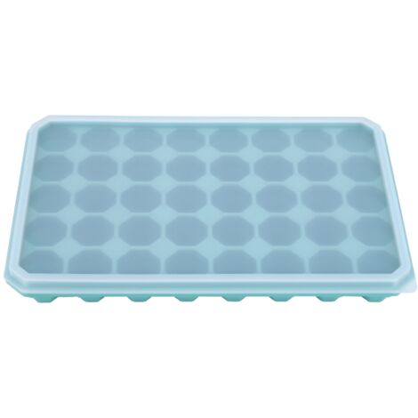 Bac à glaçons en silicone 40 cases avec couvercle amovible - Moule à glaçons DIY - Accessoire de cuisine vert