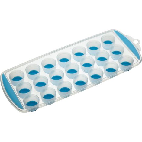 Bac à glaçons en silicone souple bleu, 21 compartiments, pour glaçons C[CO]-AquaForge