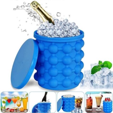 Bac à Glaçons - Ice Genie - Silicone - 120 Glaçons - Couvercle Hermétique - Économiseur d\'Espace