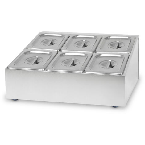 Bac à ingrédients 2x3x 1/6 GN inox, 100mm profondeur, -40° à 300°C – VERTES