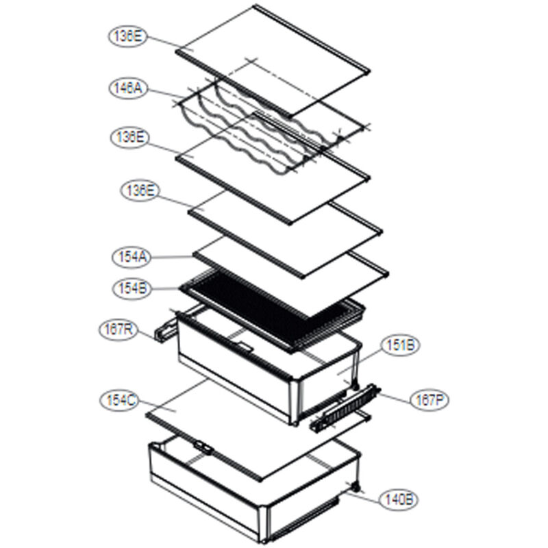 LG - Bac à légumes (repère 140b)