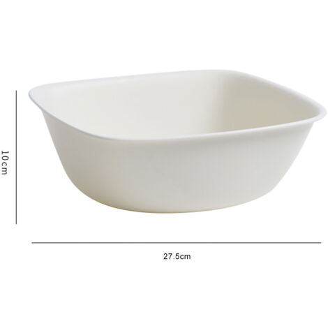 Bac à Linge Blanc Petit et Pratique pour Maison ou Dortoir - Lavabo Carré Mignon