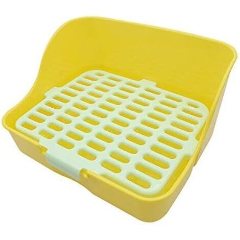 Bac à litière de toilette Pet Rabbit Jaune-Fei Yu