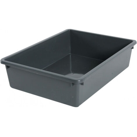 Bac à litière eco small l  38,5 x l  25,8 x h  9,5 cm gris anthracite