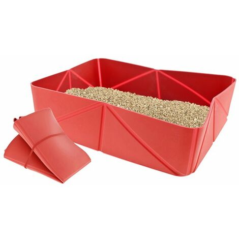 Bac à litière en silicone pliable, hygiénique et facile à nettoyer