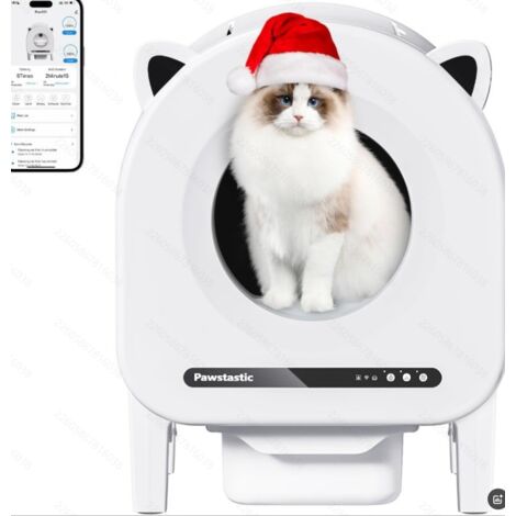 Bac à litière intelligent automatique pour chat, nettoyage autonome anti-odeur fermé, grande capacité silencieuse, modèle exclusif adapté pour foyer à plusieurs chats.