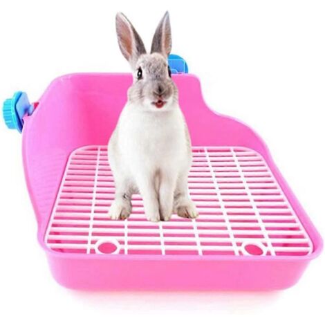 Bac à litière pour animaux de compagnie, bac à litière d'angle pour lapins, toilettes pour animaux de compagnie