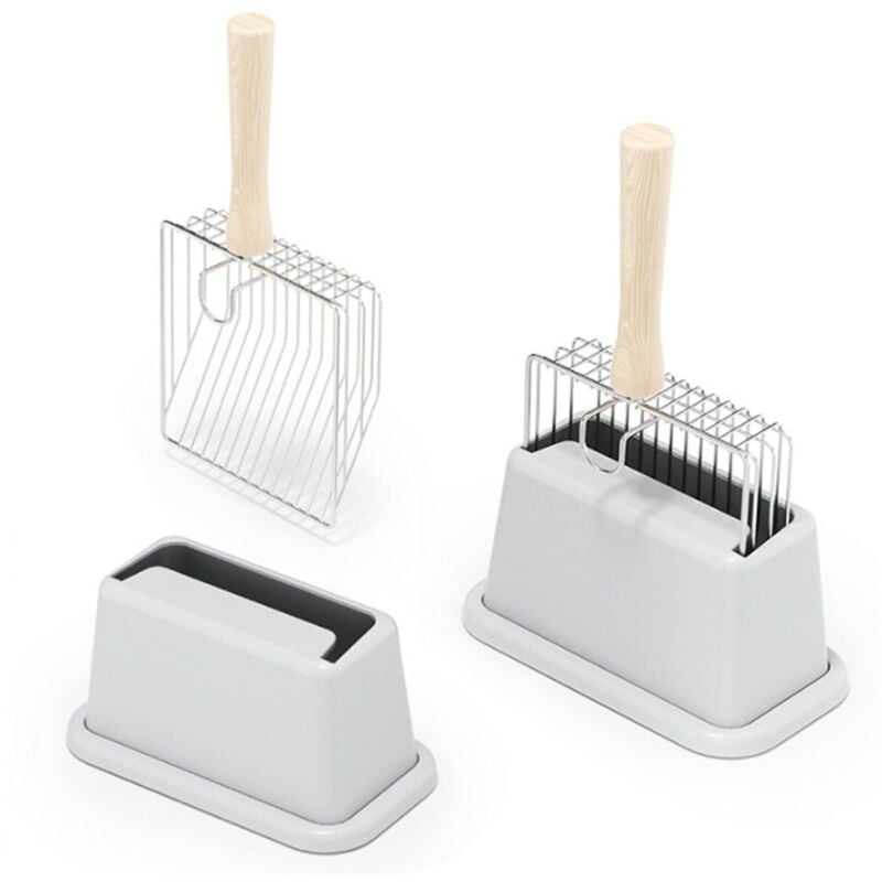 Bac à litière pour chat grande pelle à litière pour chat pelle à chat en métal pour litière pour chat litière agglomérante pelle à chat profonde