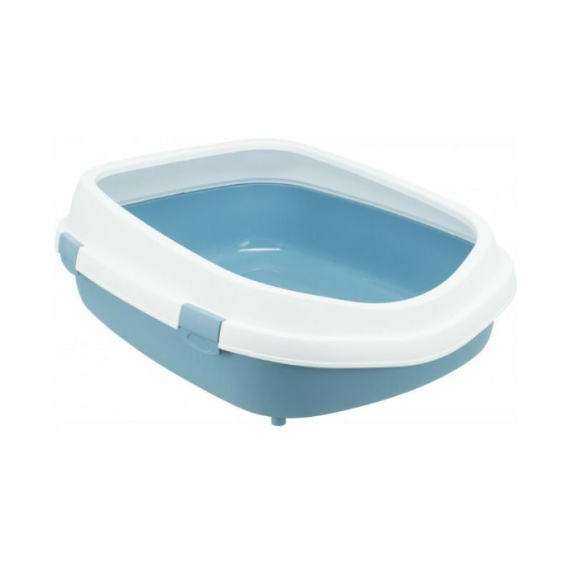 Bac à litière Primo XXL avec haut rebord Bleu / Blanc - Trixie