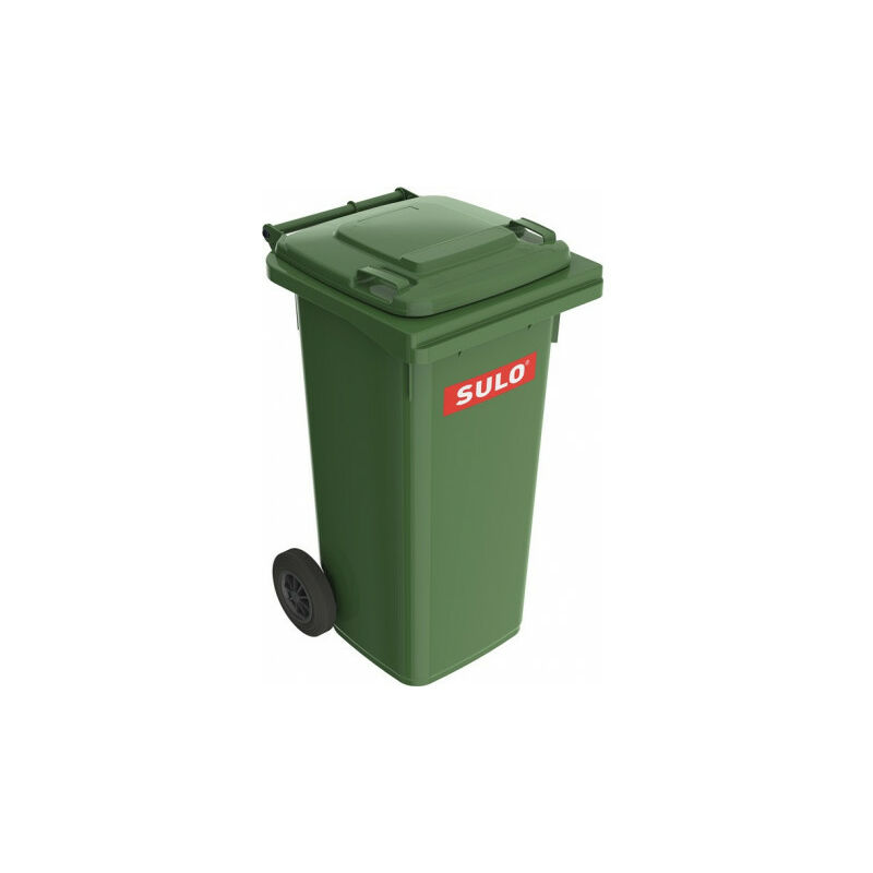 Bac à ordures 120 l hdpe vert mobile selon en 840 Sulo