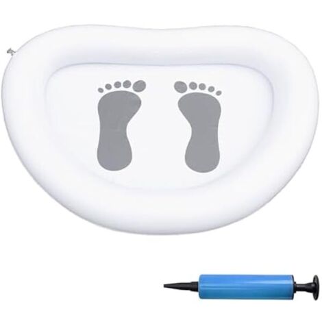 Bac À Pieds Gonflable - 45 X 35 X 15 Cm - Pour Plage Piscine Camping - Pompe Manuelle Incluse - 1 Pièce