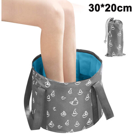 Bac À Pieds Pliable - Bac À Trempage Pour Les Pieds - Récipient Multifonctionnel Étanche Pour Lavage Voyages Pêche Pique-Nique - 1 Pièce