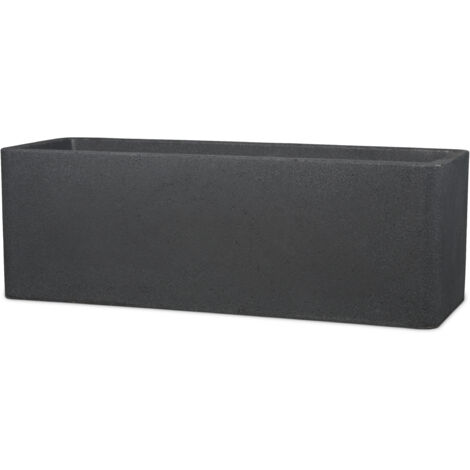 Bac à plantes rectangulaire 80cm – Plastique recyclé – Résistant aux UV et gel – Pour balcon, terrasse ou jardin – Scheurich