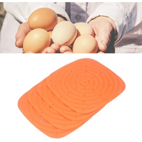 Bac à Poules Lavable "Chicken Nest Mat" (PVC, 30x30cm, 4pcs Orange) Tapis Collecteur d'œufs pour Nid Couchaison