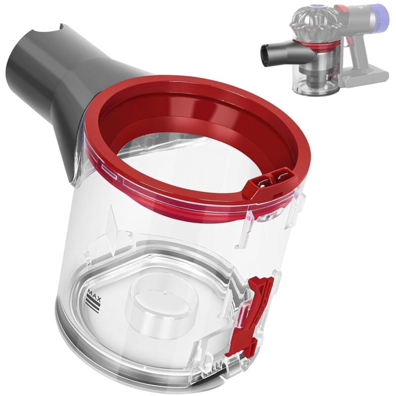 Beijiyi - Bac à Poussière Transparent de Haute Qualité pour Dyson Aspirateurs V7/V8, pour Dyson V7/V8 Accessoires Aspirateur, Pièces Détachées pour