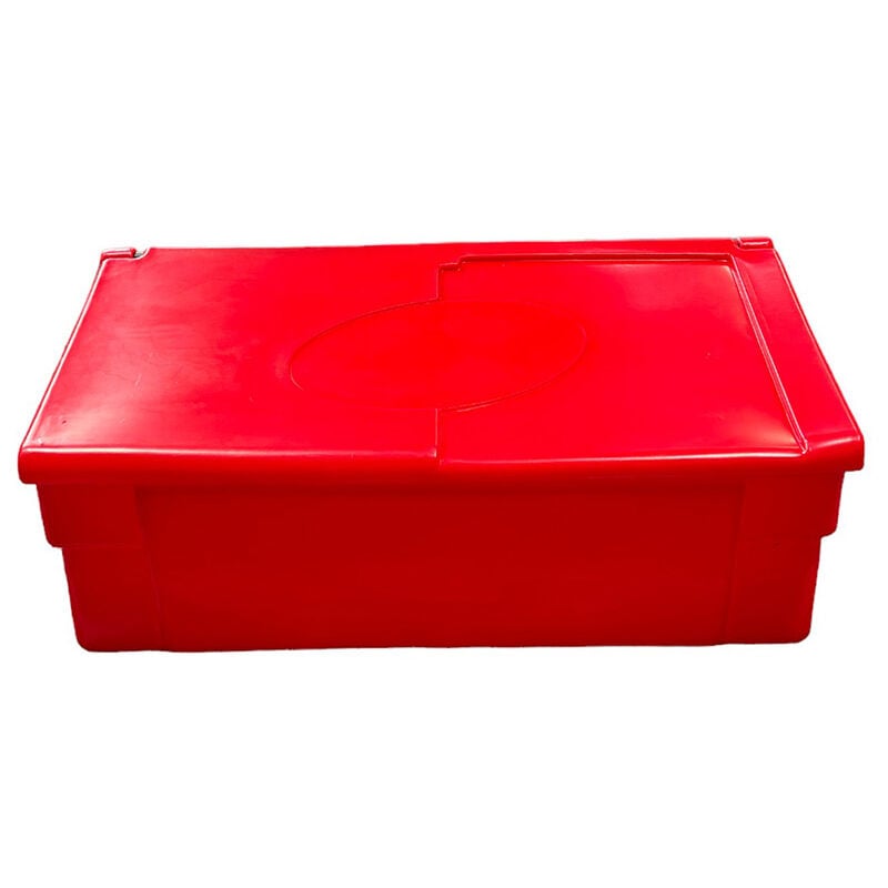 Plast'up Rotomoulage - Bac à sable 100l+pelle-Rouge-50cm - Rouge
