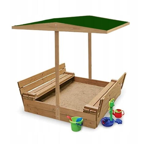 Bac à sable en bois pour enfant avec toit