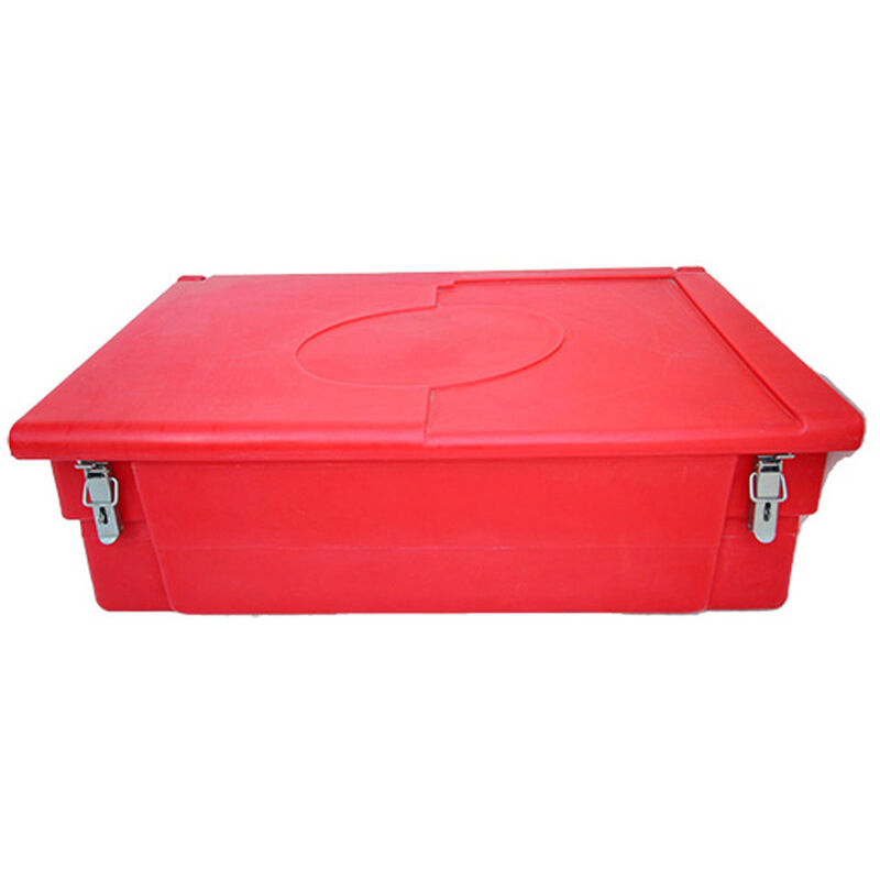 Plast'up Rotomoulage - bac a sable sel multi usage 100L avec grenouilleres CADENASSABLES-Rouge-50cm - Rouge