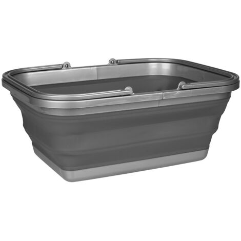 Bac à vaisselle - Pliable - 16 litres - Gris