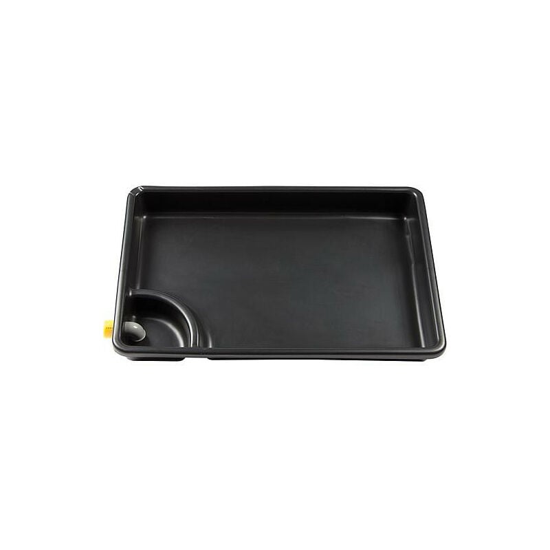 Bac a vidange d'huile mkr 100SE avec siphon et tubulures ecoulement 800x530x100 mm