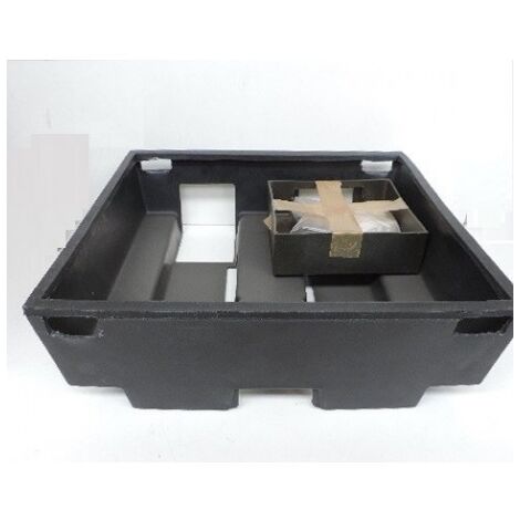 Bac coffret plastique encastré 550x560mm prof 180mm pour installation tableau 3 rangées + platine EDF sans porte SIB ADR P06203