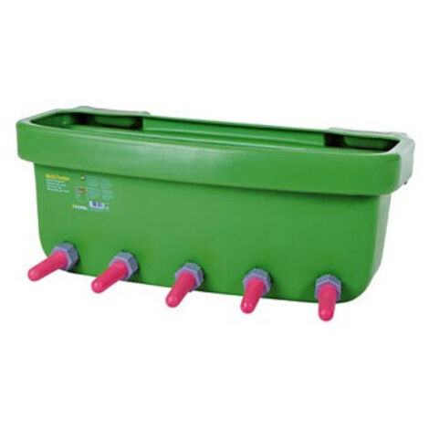 Bac d'allaitement pour veaux Kerbl - X Modèle Bac 30 litres + 5 tétines avec clapet