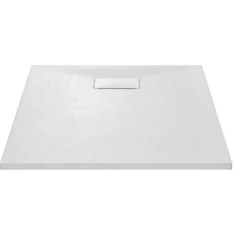 Bac de douche receveur de douche rectangulaire salle de bain maison intérieur trou de drain standard de 9 cm smc 100 x 80 cm blanc