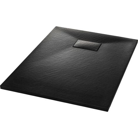 Bac de douche SMC Noir 100 x 70 cm vidaXL