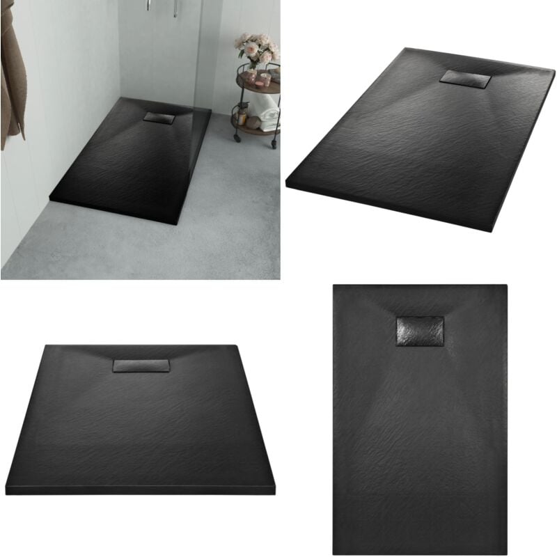 Bac de douche SMC Noir 100 x 80 cm - bac de douche - bacs de douche - Home & Living