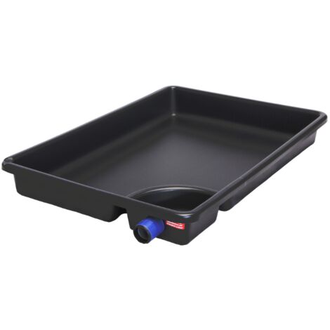 Bac de fuite multifonction 890 x 610 mm avec siphon et buse de vidange